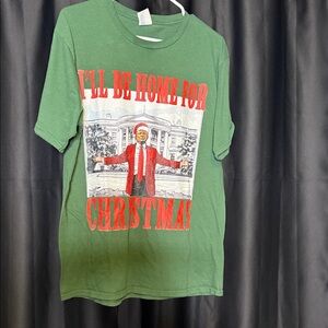 Trump I’ll Be Home For Christmas tee size L NEW